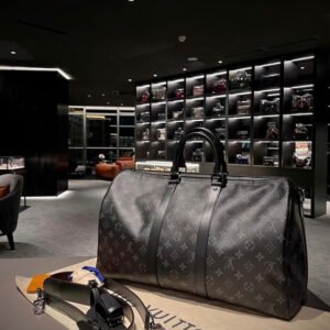 Louis Vuitton Monogram Eclipse Canvas Keepall Bandouliere 45 Bag Louis Vuitton
