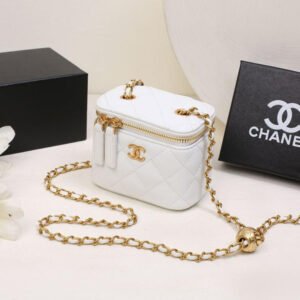 Chanel Small Vanity Case in White