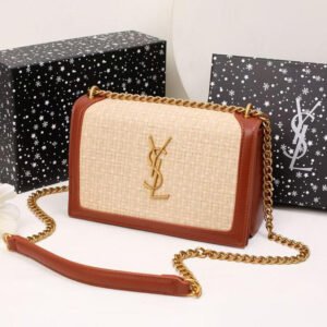 YSL Sunset Medium Beige & Brown with Gold