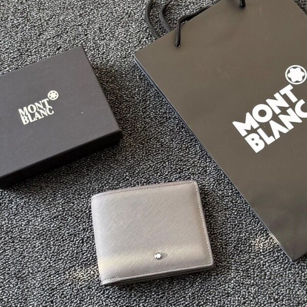 Montblanc Men's  Grey Soft Leather Wallet