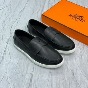 Hermès men's loafers Black