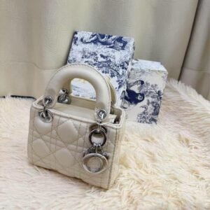Dior Lady Dior Mini Bag Creamy Beige Latt