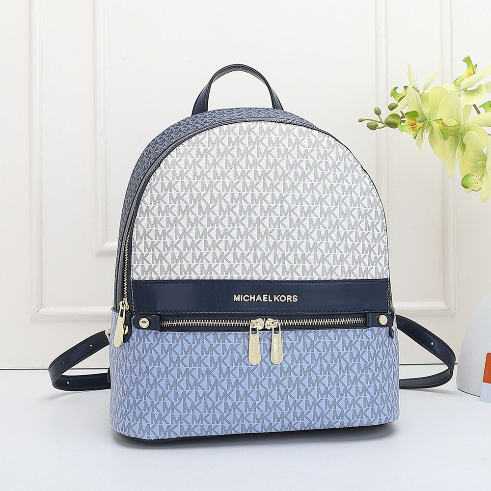 MICHAEL KORS® Signature Backpack - white and periwinkle blue