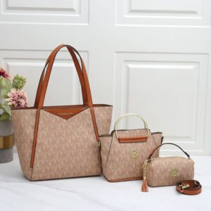MICHAEL KORS® 3-in-1 Signature Handbag Set – Camel Edition